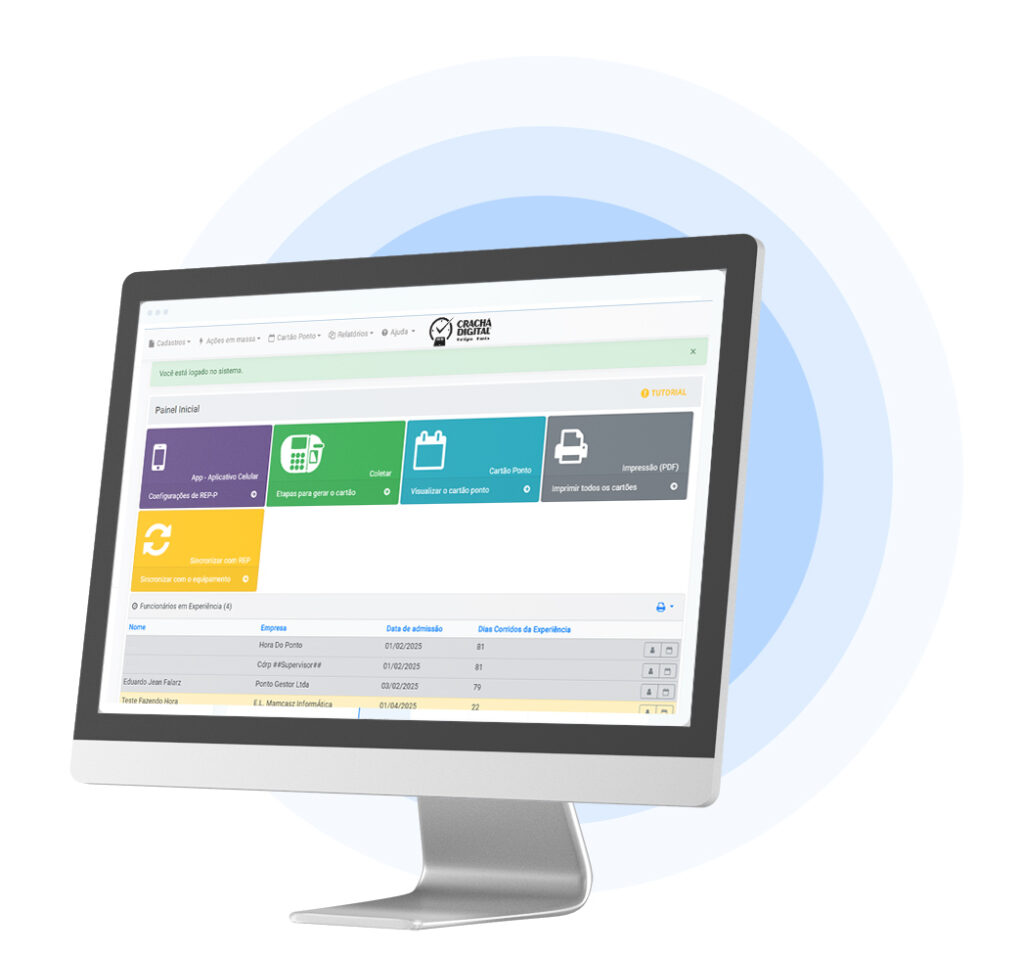 O sistema que simplifica o ponto e economiza seu tempo.